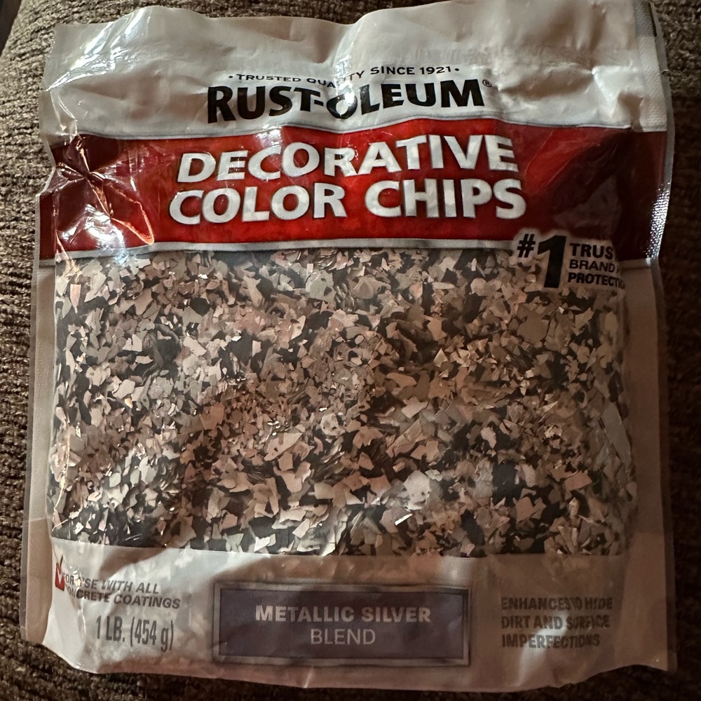 Rust-Oleum Decorative Color Chips Metallic Silver Blend 1 LB Item # 336054